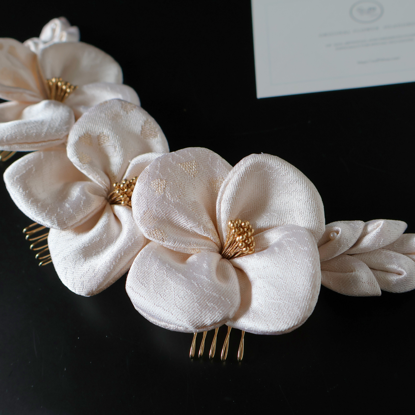 No.216｜絹花〈きぬばな〉｜桜シャンパン／5点セット｜卒園式・七五三・訪問着に