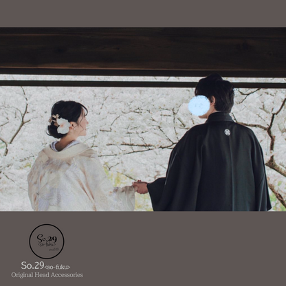 No.120｜胡蝶蘭の髪飾り （淡ピンク）｜色打掛・振袖・結婚式・成人式に