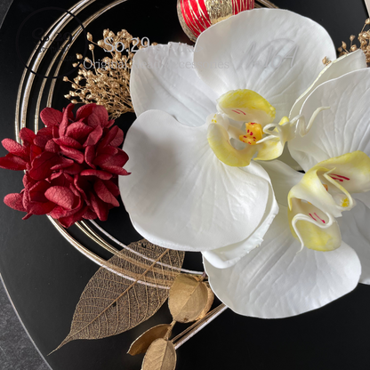 【No.164】胡蝶蘭と紫陽花のヘッドドレス