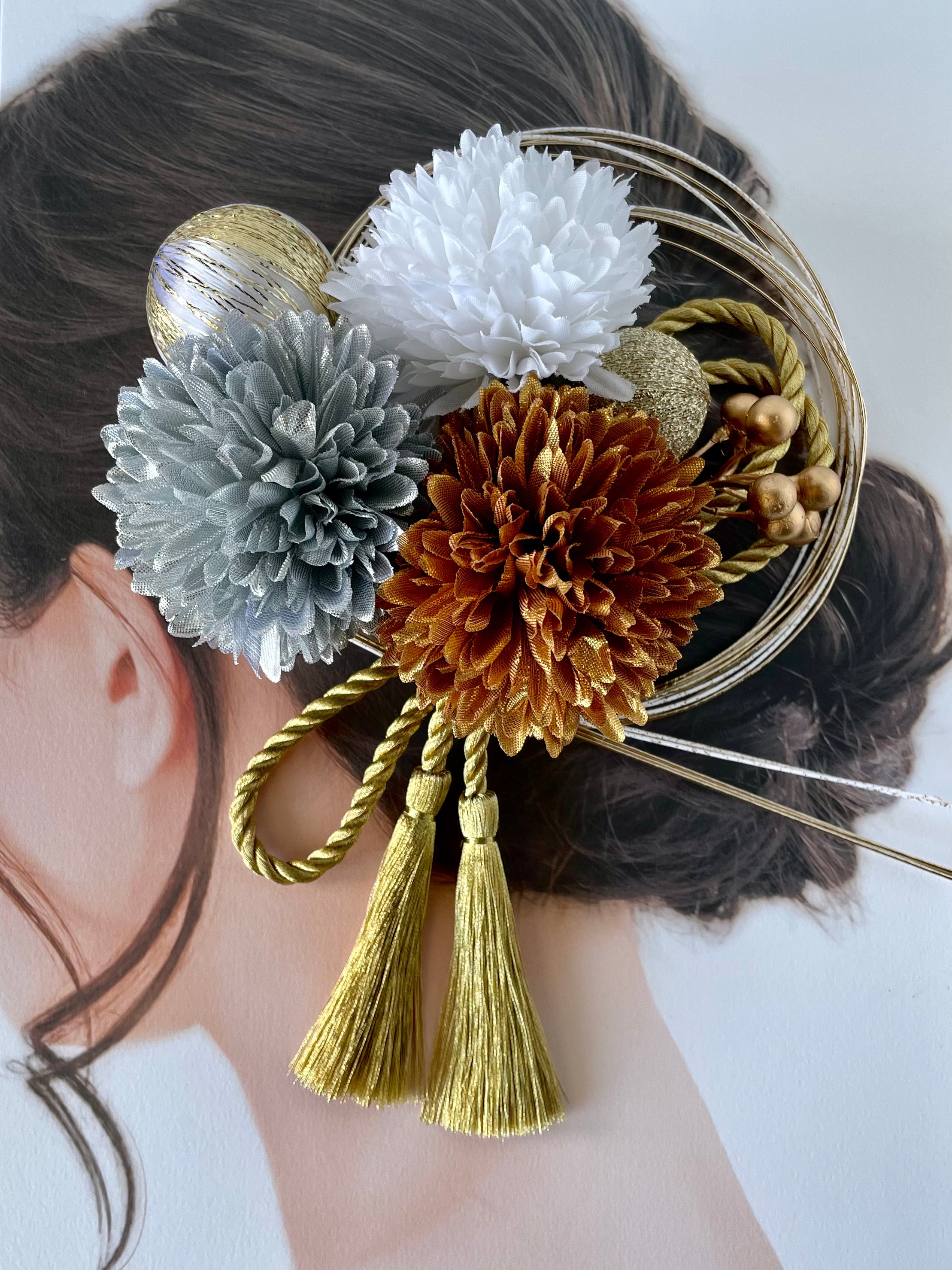 9㎝size 〜clear cool flower hair clip〜 - その他